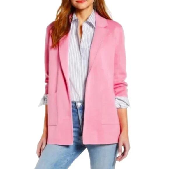 J.CREW Jackets & Blazers - J. CREW Sophie Open Front Sweater Blazer Bohemian Rose Pink Sz XS {KK23}